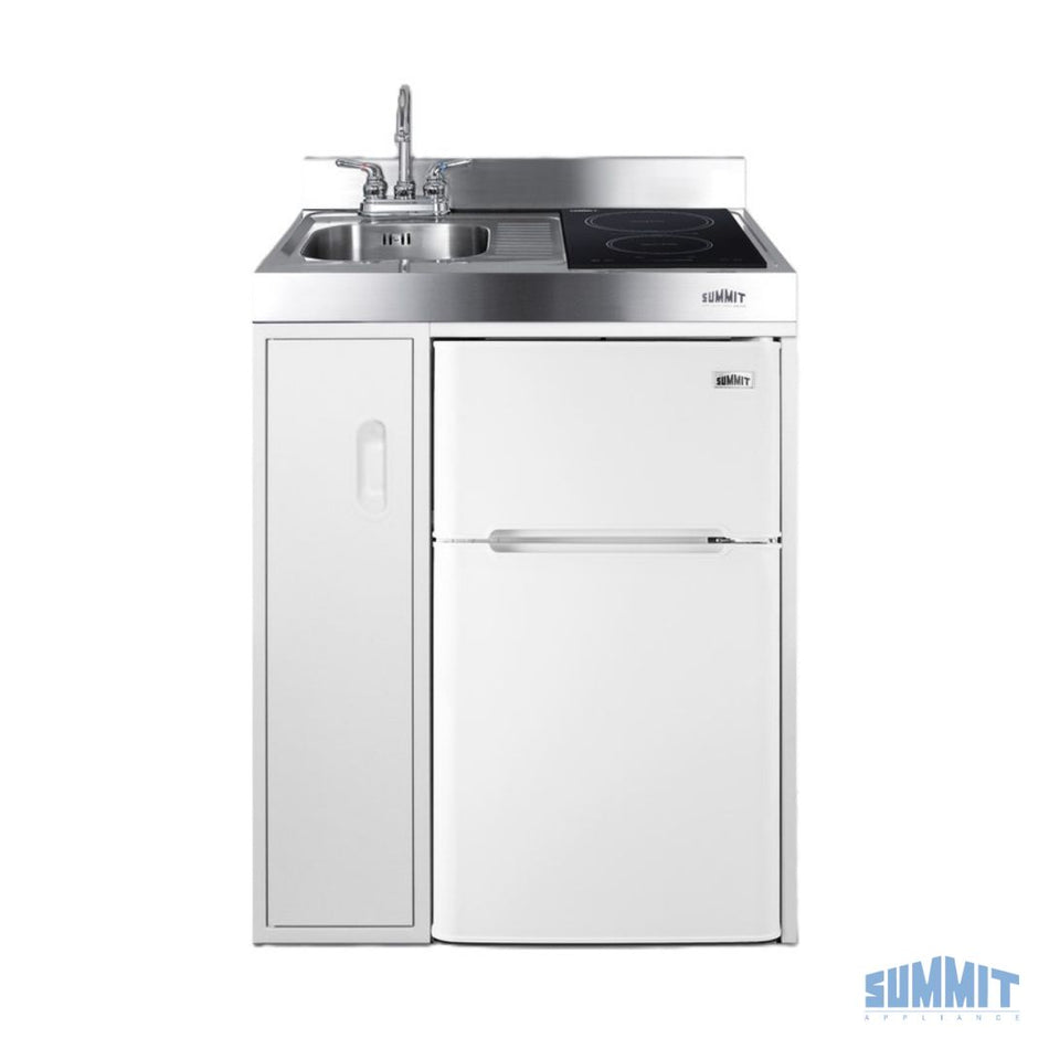 Summit White 30" Wide All-In-One Kitchenette - USA Brand