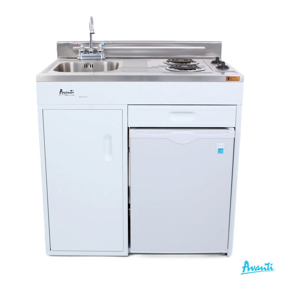 Avanti White 36" Compact Miniature Kitchen - USA Brand