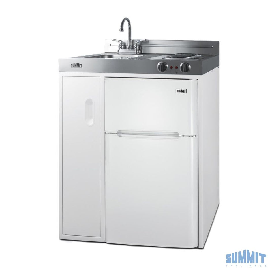 Summit White 30" Wide All-In-One Kitchenette - USA Brand