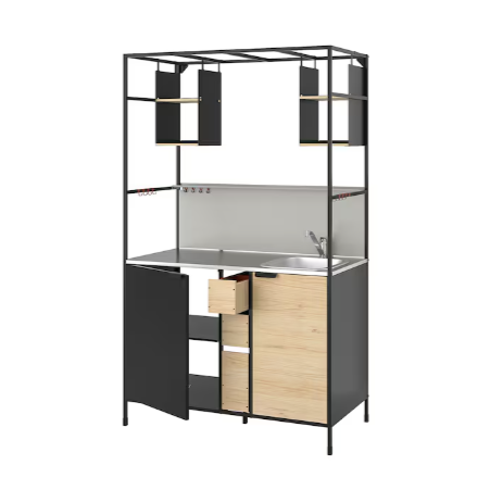 Äspinge Black Ash Kitchenette Mini Kitchen