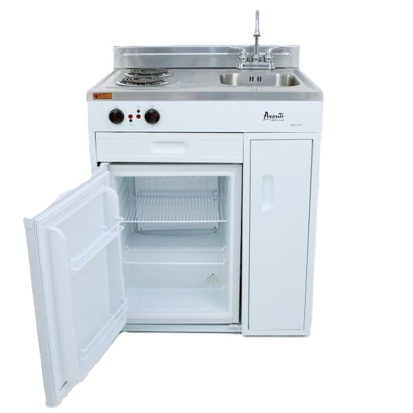 Avanti White 30" Compact Mini Kitchen with Appliances